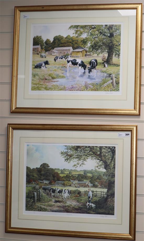 A pair of signed limited edition prints by Anthony Forster, Pride and Joy and Country Companions and another